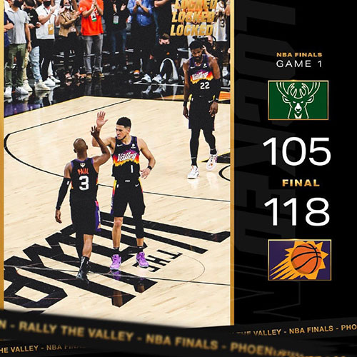 2021年NBA总决赛G1 雄鹿vs太阳